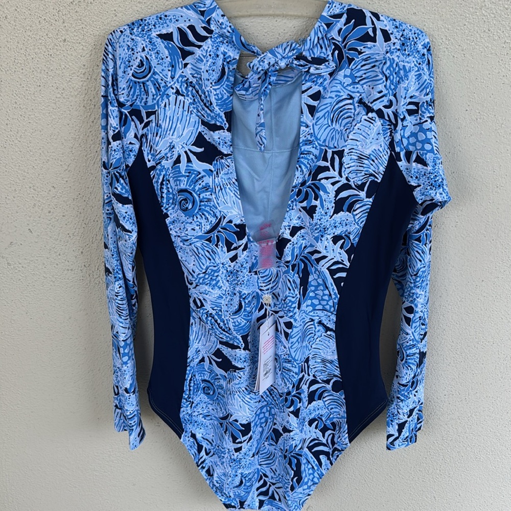 Lilly Pulitzer Winton Rashguard one-piece bathing suit - Picture 3 of 8